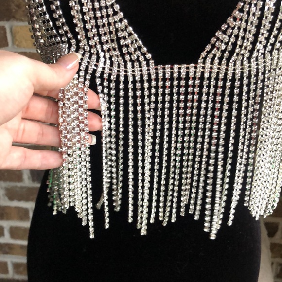 NEW Natasha CLEAR STONE BODY CHAIN - Picture 3 of 8